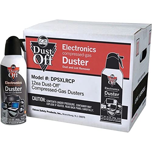 Falcon Safety Dust Off DPSXLRCP Compressed Gas, 10 Oz, Pack of 12 - Thumbnail 2