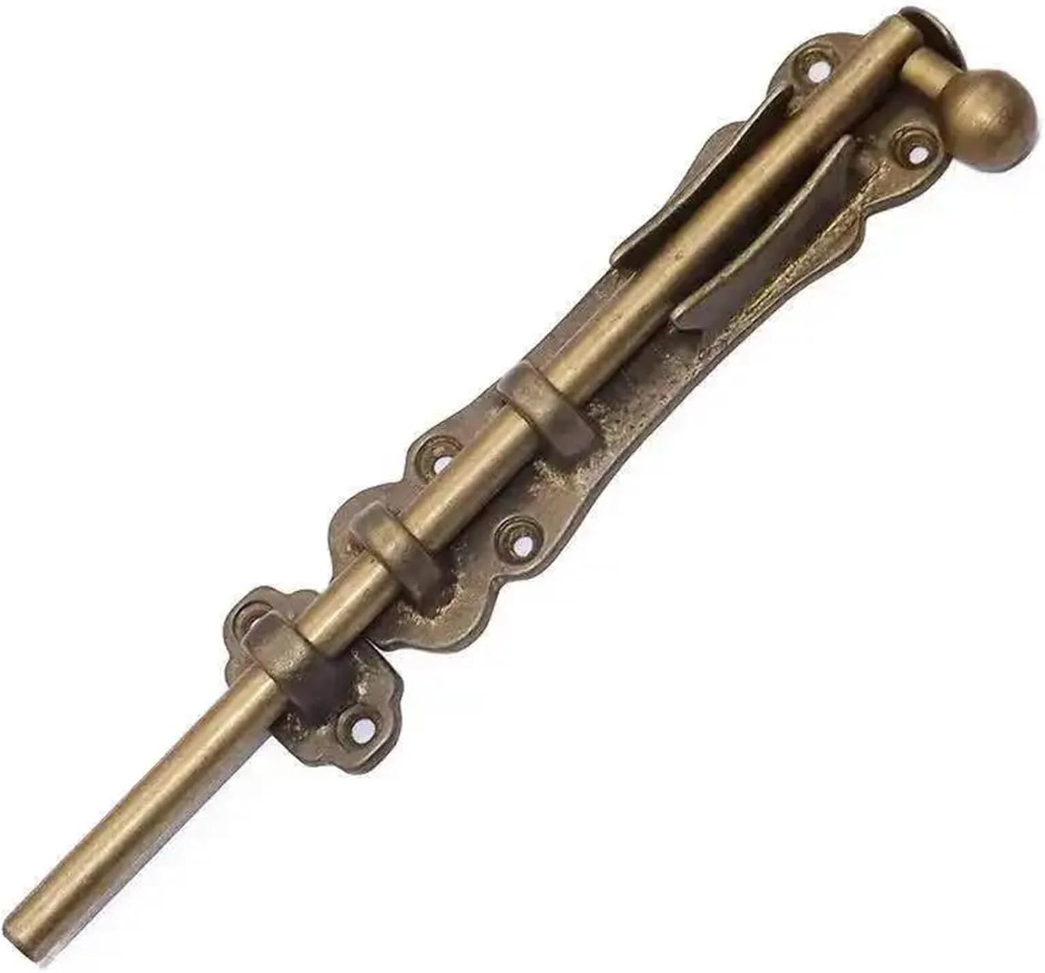 Solid Brass Gate Latch Set, Flip Latch with Sliding Lock and Safety Door Bolt for Garden Gate Security(14cm Bronze)