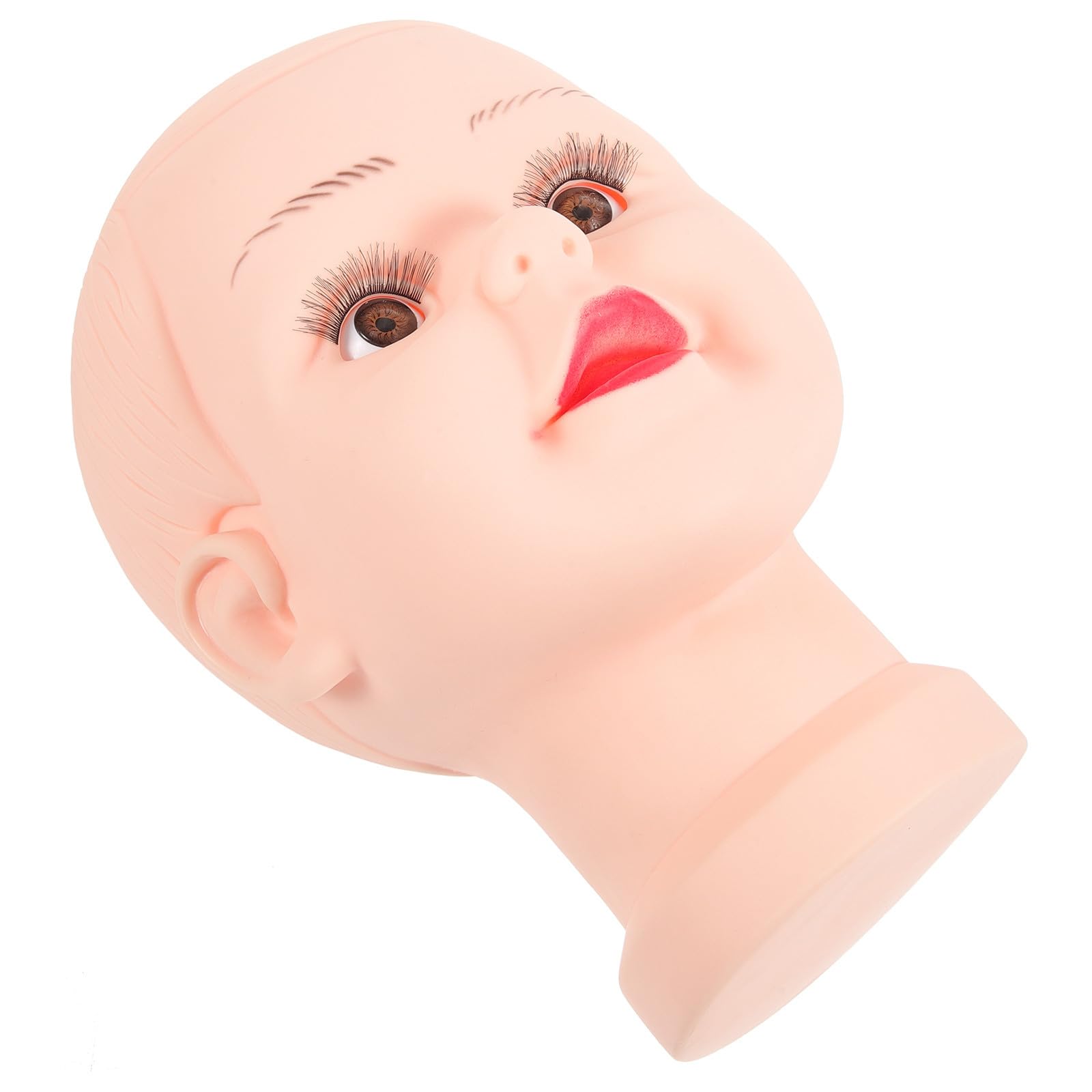 Cabeza de maniquí en PVC premium de 47cm con acabado agradable al tacto
