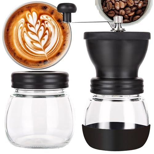 Retoo Kaffeemühle Manuell Keramikmahlwerk Grob- und Feinmühle Handmühle Edelstahl Kaffeebohnen Pfeffermühle Klinge Schüssel für Zuhause Büro Aufbewahrungsbehälter Schwarz Retoo Kaffeemühle Manuell Keramikmahlwerk Grob- und Feinmühle Handmühle Edelstahl Kaffeebohnen Pfeffermühle Klinge Schüssel für Zuhause Büro Aufbewahrungsbehälter Schwarz