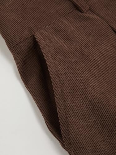 CIDER Corduroy Pants Women Wide Leg Trousers High Waist Pleated Double Button Pocket High Waist Casual Pants4