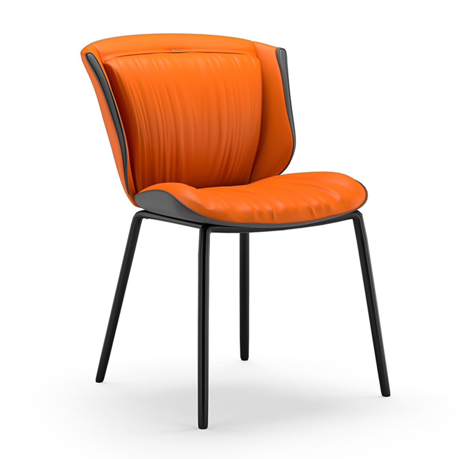 Chaise rembourrée en tissu orange de haute qualité pour salon et bureau