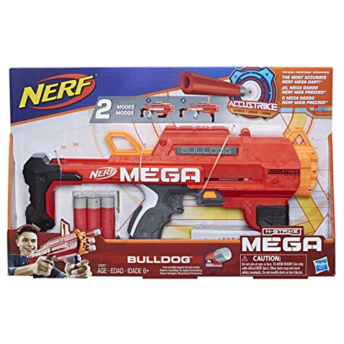Lança Dardo Accustrike Mega Bulldog, Nerf, Vermelho/laranja