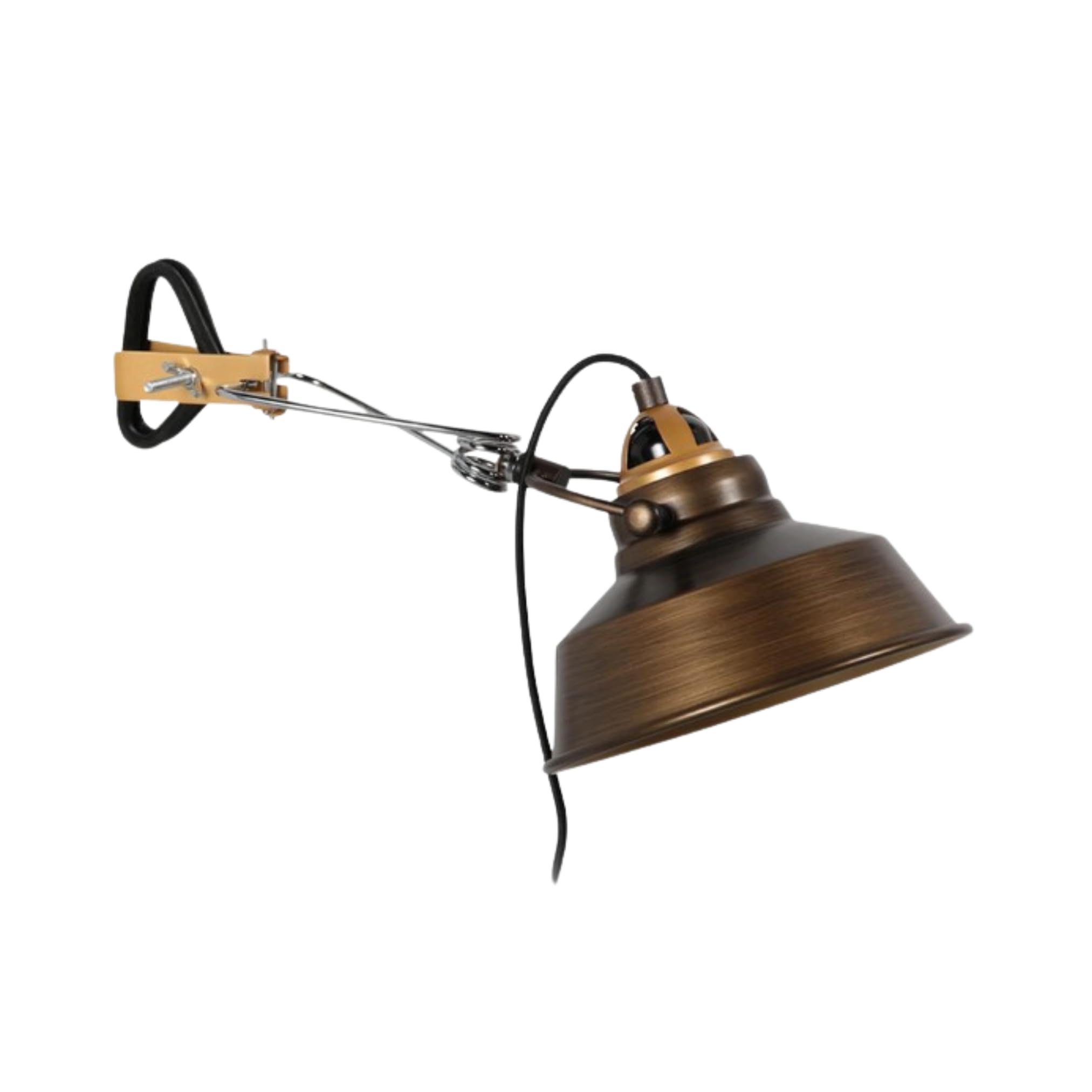 Vintage Bettleuchte Klemmbar Bronze | Verstellbarer Gelenkarm, LED Geeignet, Retro Design, Nachttischlampe, Leselampe