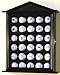 30 Golf Ball Designer Display Case Cabinet Holder Wall Rack -Black