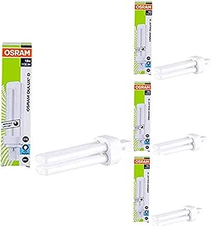 Long Lasting Home Decorative Durable Fluorescent Rectangle Shape 2 Pin CFL Bulb - 18W Pack of 4- Daylight