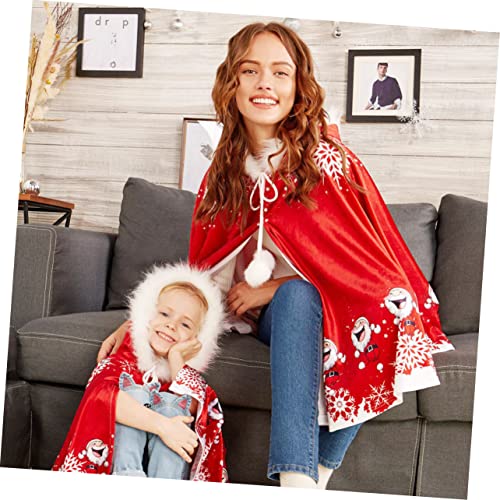 NOLITOY 1 Peça Capa De Natal Preta De Noel Trajes De Noel Poncho Capuz Capa De Cosplay De Natal Capa