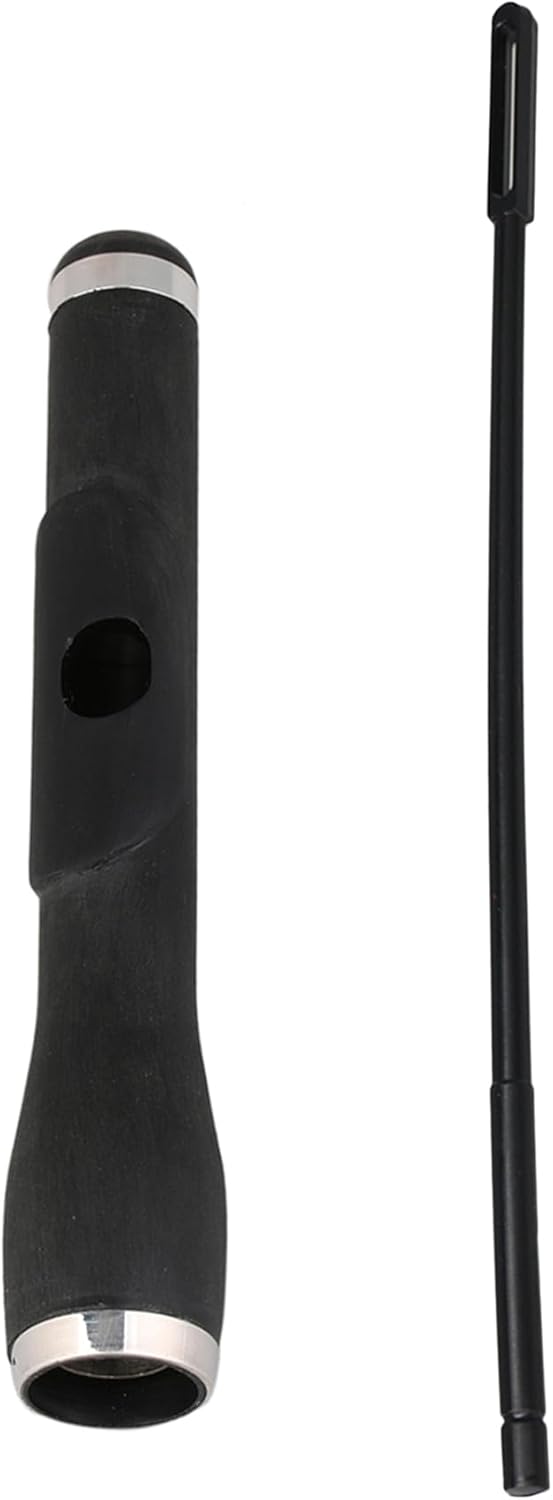 BQLZR Woodwind Instrument Repair Parts Wood Piccolo Head Joint 0.59" ID w/Flute Rod