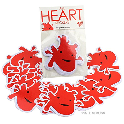 Stickers I Heart Guts autocollant géant cœur pour décoration de papeterie originale