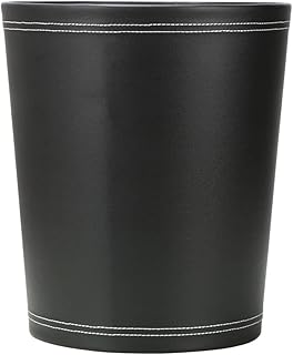 CocLux Classic Leather Trash Cans Waste Paper Basket