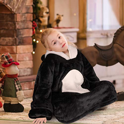 Image of Catalonia Oversized Hoodie Blanket Sweatshirt, Comfortable Sherpa Giant Pullover with Large Front Pocket for Adults Men Women Teenagers Wife Girlfriend