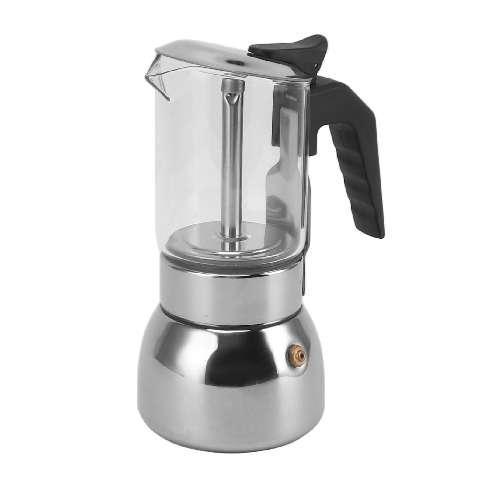 Pot per Fornello, Caffettiera con Design in Vetro Borosilicato (6 | Vetro ad alto borosilicato, acciaio inossidabile 304, compatibile con induzione, manico senza BPA
