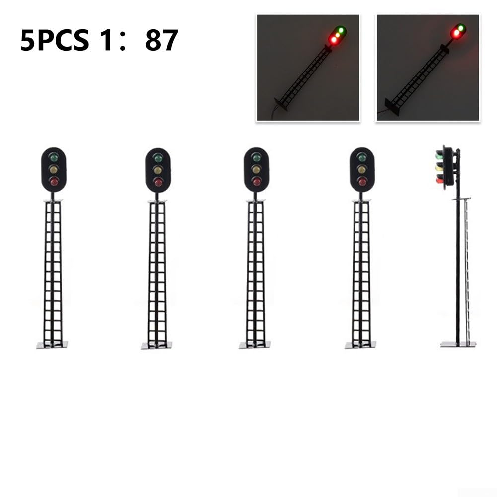 Lot De 5 Lampes LED Blanches Pour Modélisme Ferroviaire Échelle OO - Hauteur 12 Cm