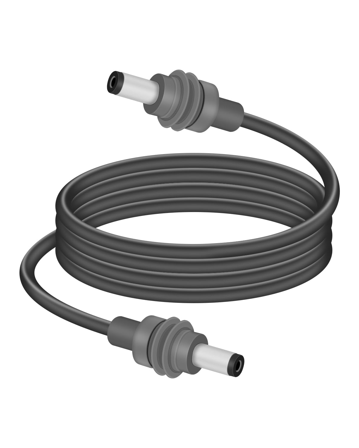 RIIEYOCA 100W Mini DC 5521 Stecker auf Mini DC 5521 Stecker Netzkabel, 18AWG Stromkabel mit wasserdichter Ausführung für tragbare Satellitenterminals (6,5 FT/2 M)