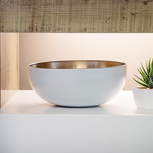 com-four® 3X Mixing Bowl Made of Stainless Steel, Multifunctional Kitchen Bowl for Snacks or Salads - Image 4
