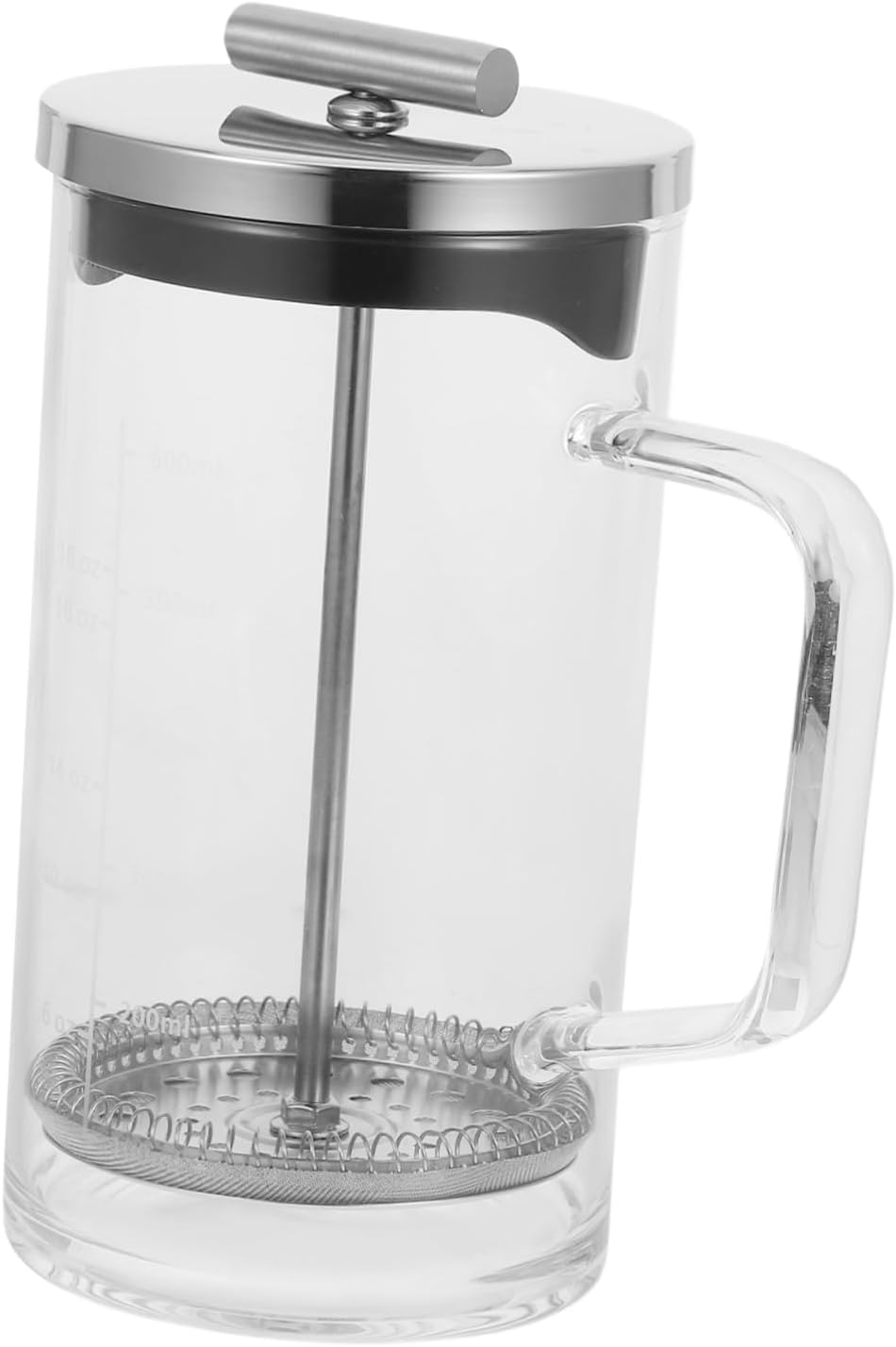 600ml Manual Coffee Press Teapot with Scale for Home Brewing