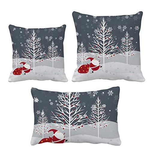 Coussin de Noël flocon de neige imprimé sapin housse décoration maison