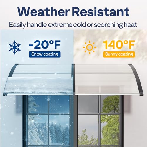 image for VIVOHOME Polycarbonate Window Door Awning Spliced Canopy Transparent w