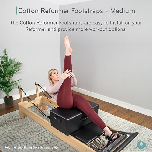 balanced body medium cotton or padded footstrap for pilates reformer compatible with studio reformer xsr or revo footbar pilates equipment accessory 275 inches
