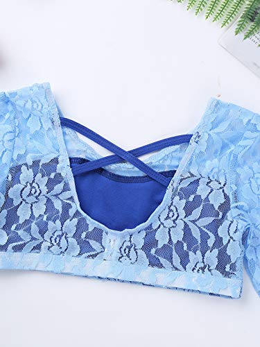 Image of Agoky Kids Girls 2PCS Sports Outfits Ballet Gym Sequins Mermaid Tank Top Shorts Set Tankini Swimwear Gymnastics Tracksuit