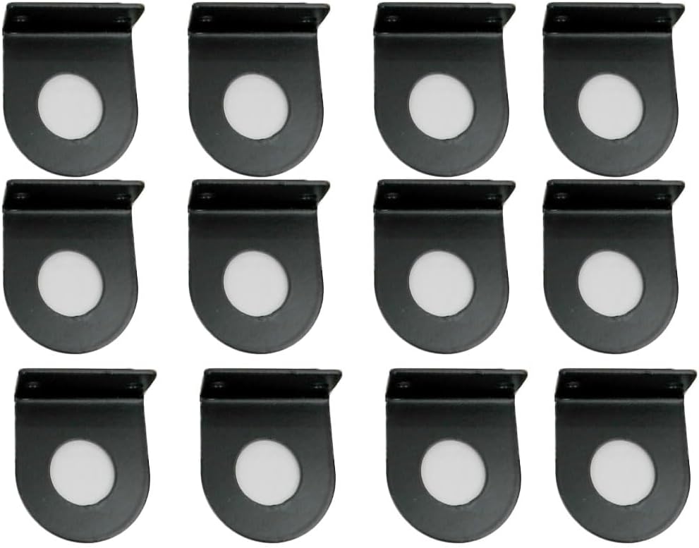 (12) Black Mounting Bracket for 3/4" Round Light Powder Coated Trailer RV Custom