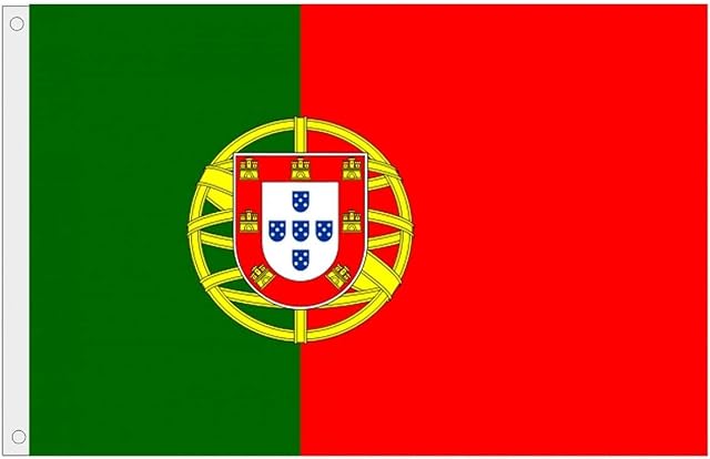 SHATCHI National Portugal Portuguese Football Fans Supporter Flag with Eyelets Large 5 x 3ft, Polyester