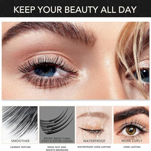2PCS Judy Doll Mascara Black,Iron Strong Mascara,3D Curling Eyelash Iron Mascara,Flake Mascara Waterproof,Mascara Black Volume and Length Waterproof,Smudge Proof Mascara,Lengthening Mascara Black - Image 5