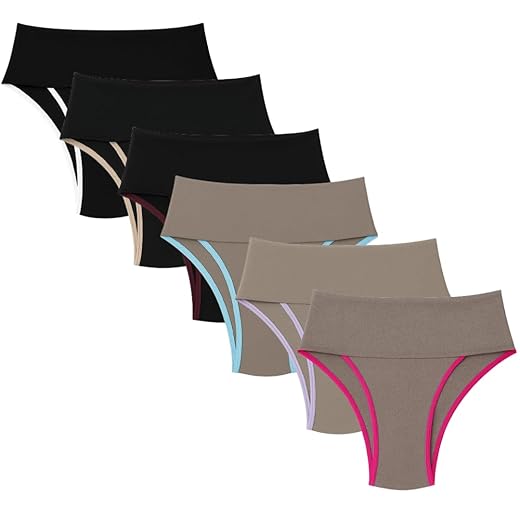 Kit 6 Calcinhas Femininas Plus Size Cintura Alta com Compressão Abdominal Confortável