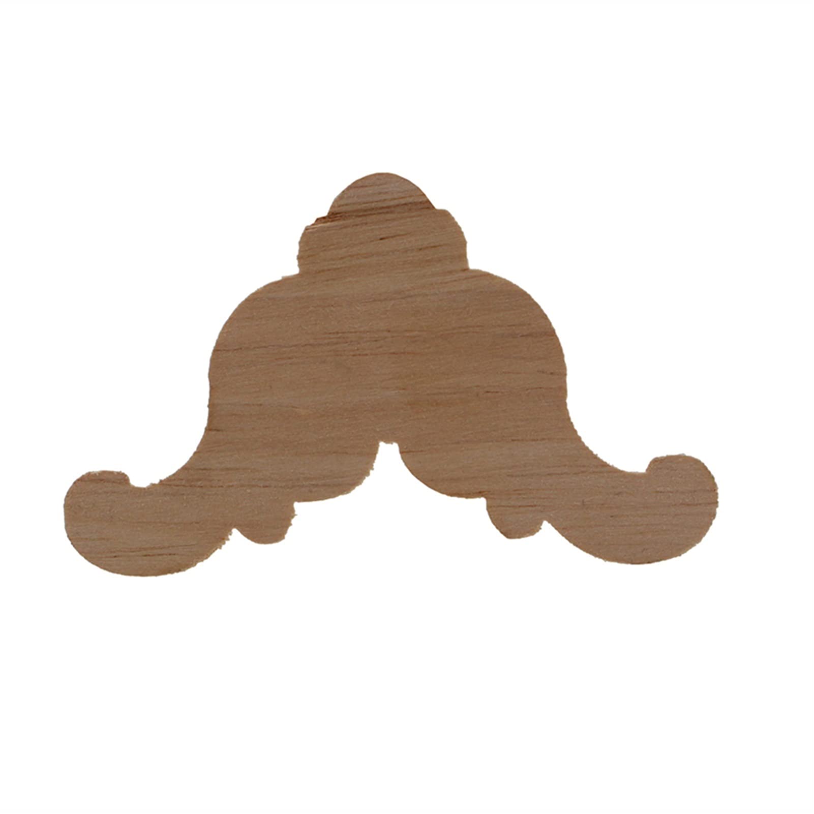 EMSea 4 Pezzi Applici In Legno Intagliato A Forma Di Fiore – Non Verniciati 15x10.5 Cm – Per Mobili, Pareti, Porte