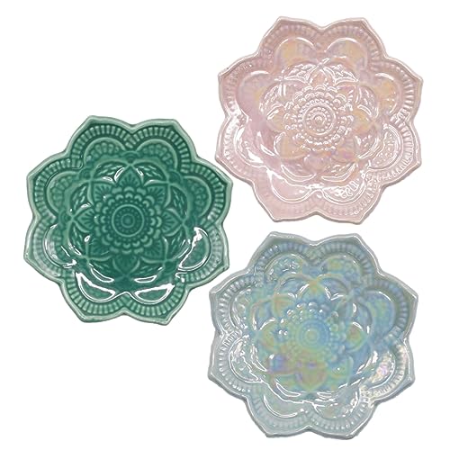 Boucles d'oreilles bac à bijoux anti-perte avec plateau de rangement mandala