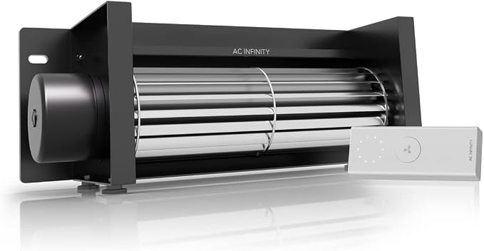 AC Infinity AIRBLAZE S10, Universal Fireplace Blower Fan Kit 10”