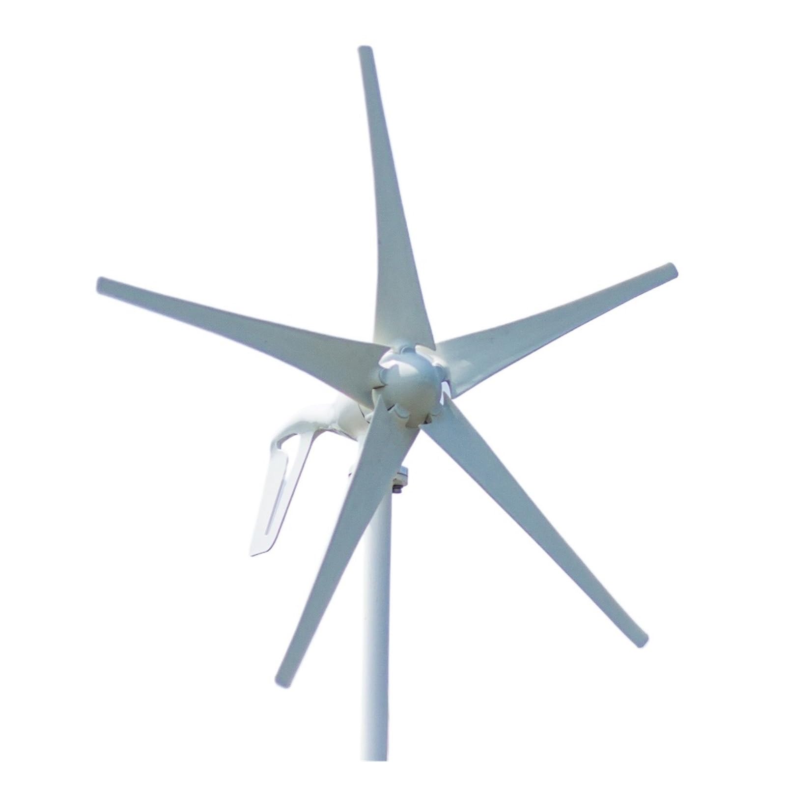 Gqnblvhzupdm Bianco Vertical Wind Turbine Wind Turbine Generator 12V/24V 800W Rated 5 Blades Windmill Low Speed Starting Turbines(Onecolor)