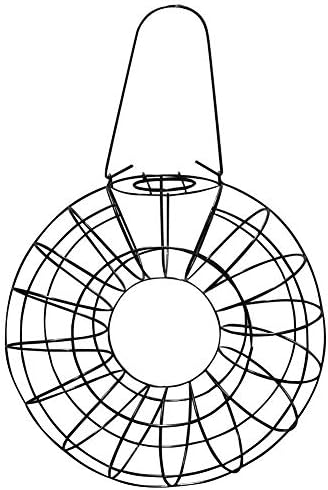 Fat Suet Ball Feeder Squirrel Proof Circular Hanging Wild Bird Seed Feeder Bird Feeders for Small Birds, Metal Bird Feeders for Garden Outdoor