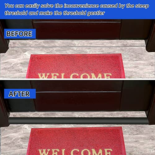 Floor Transition Strip Vinyl Door Threshold Flooring Transition Strip Self Adhesive Carpet Edging Strip For Laminate Doorway Edge Threshold From 2/5" To 3/5" (Gray, 3.3 Ft) #TOP6