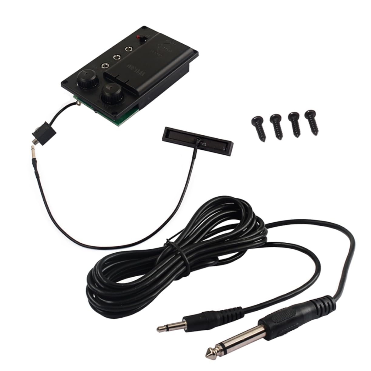 ibasenice 3sets Mute Preamp Pickup Eq Per Violino Elettrico Accessorio Piezoelettrico Con Cavo Di Uscita Per Del Suono e Suppressore Di Rumore Facile Da Trasportare Per Performance Live