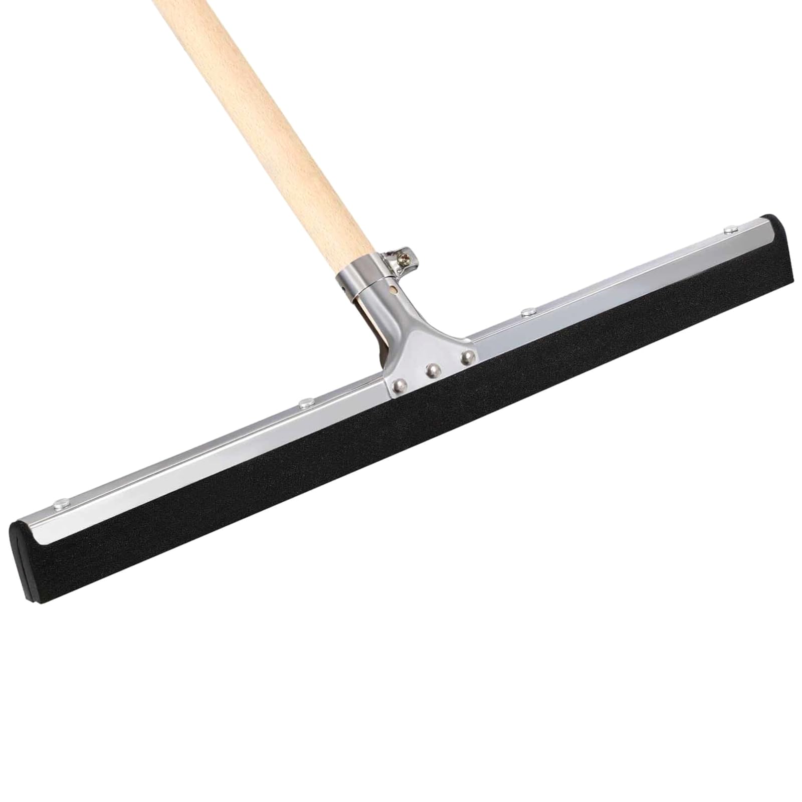 45cm 17.7″ Floor Squeegee, Wet Floor Wiper, Stainless Steel Rubber Squeegee with 120cm Handle - Corrosion-Resistant Indoor/Outdoor Floor Cleaner, Ideal Squeegee Mop for Car Wash, Pool, Home, Warehouse