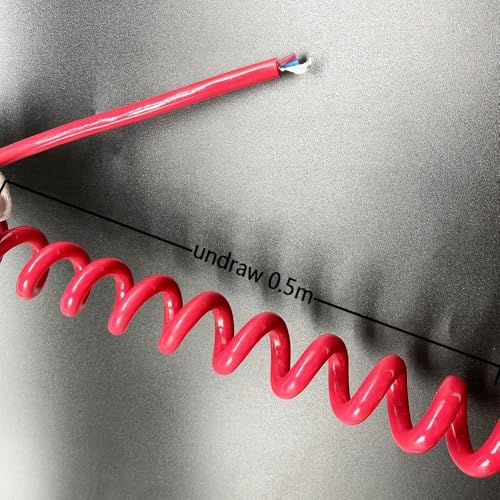 Câble enroulé droit extensible rouge pour atelier et studio créatif