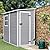 VINGLI 5x4 FT Outdoor Plastic Storage Shed, Patio Storage Bins with Weatherproof, Lockable Design with Large Capacity for Garden Tools, Toys, Light Grey