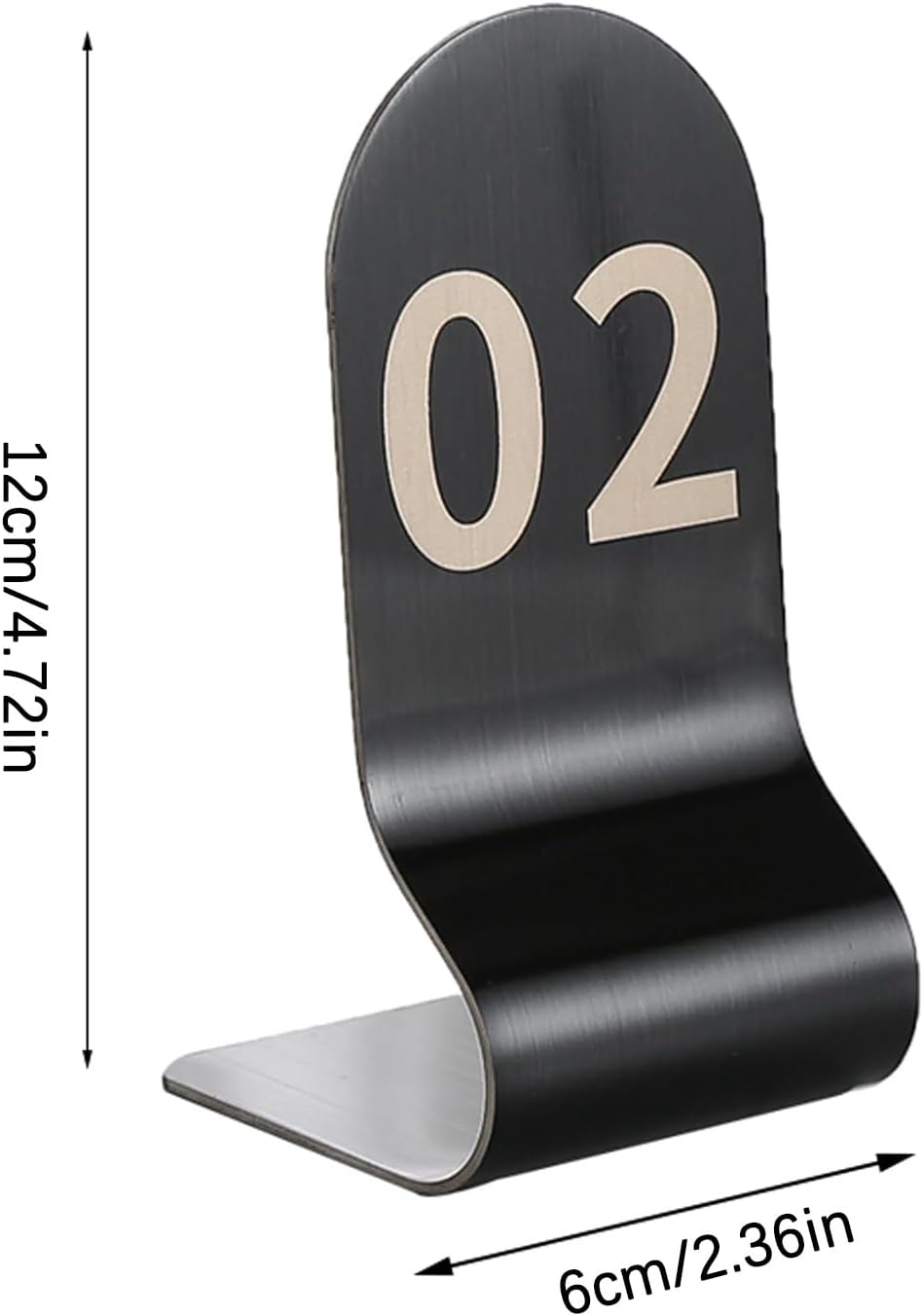 5pcs Table Numbers, Durable Stainless Steel Table Labeling, Double Sided Number Cards, Table Numbers Cards Signs for Restaurants, Weddings, Bars, Table Top Digital Sign, Place Cards for Weddings(Black