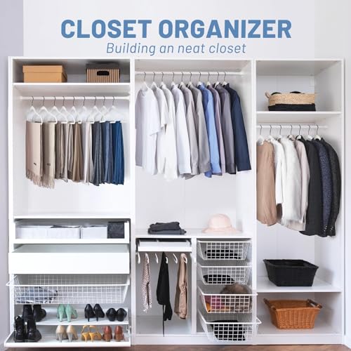HOUSE DAY Grey Velvet Hangers 60 Pack, Non Slip Felt Hangers, Heavy Duty Velvet Clothes Hanger, Ultra Slim Hanger Space Saving, Perfect for Shirt, Suits, Pants by HOUSE DAY - Image 7