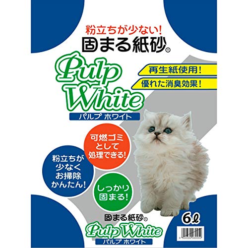 １８袋　猫砂　新東北化学工業 パルプホワイト6L Amazon | 新東北化学工業 パルプホワイト6L×7個(1ケース) | 新東北化学