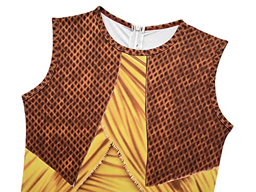 Jurebecia Girls Halloween Raya Costume Outfit Warrior Pretend Play Dress Up Jumpsuit Kids Birthday Fancy Party Cosplay Clothes With Cape Size 10-11 Years #TOP3