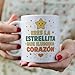 Imagen de MUGFFINS taza regalo novia y novio con frase Eres la estrellita que ilumina mi corazón en Español