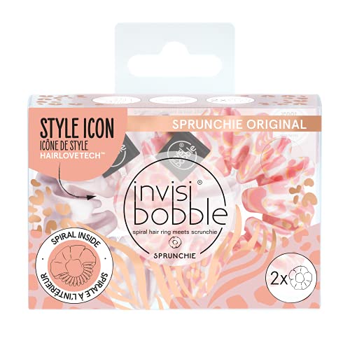 Invisibobble Sprunchie "We'll Always Have Panther" Duo Scrunchie Set I 2 x Pastel Hair Bobbles Girls & Women Satin Hair Bobbles I Limited Collection Urban Safari