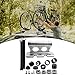 Lljsszr Bicycle Fork Mounting Block, Support Block, Car Roof Rack, Bike Fork for Luggage Rack, Silver