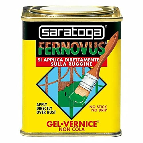 SARATOGA Vernice Gel Antiruggine Pronta All'Uso Senza Bisogno Di Trattamenti Preliminari, Latta Da 750 Ml Bianco Ghiaccio Brillante