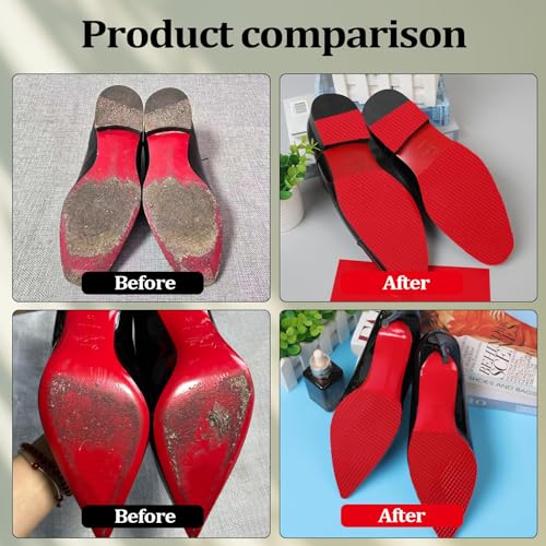 Image of 40 in Red Bottom Heels Sole Protector for Louboutin Heel Shoes, Red Silicone Sole Protector for Bottom Heels (5 in x 40 in)