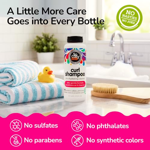 SO COZY Kids Shampoo for Curly Hair, Gentle & Ultra-Hydrating, 10.5 Fl Oz
