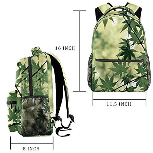 Sac à dos campus porte-bouteille voyage branches vertes