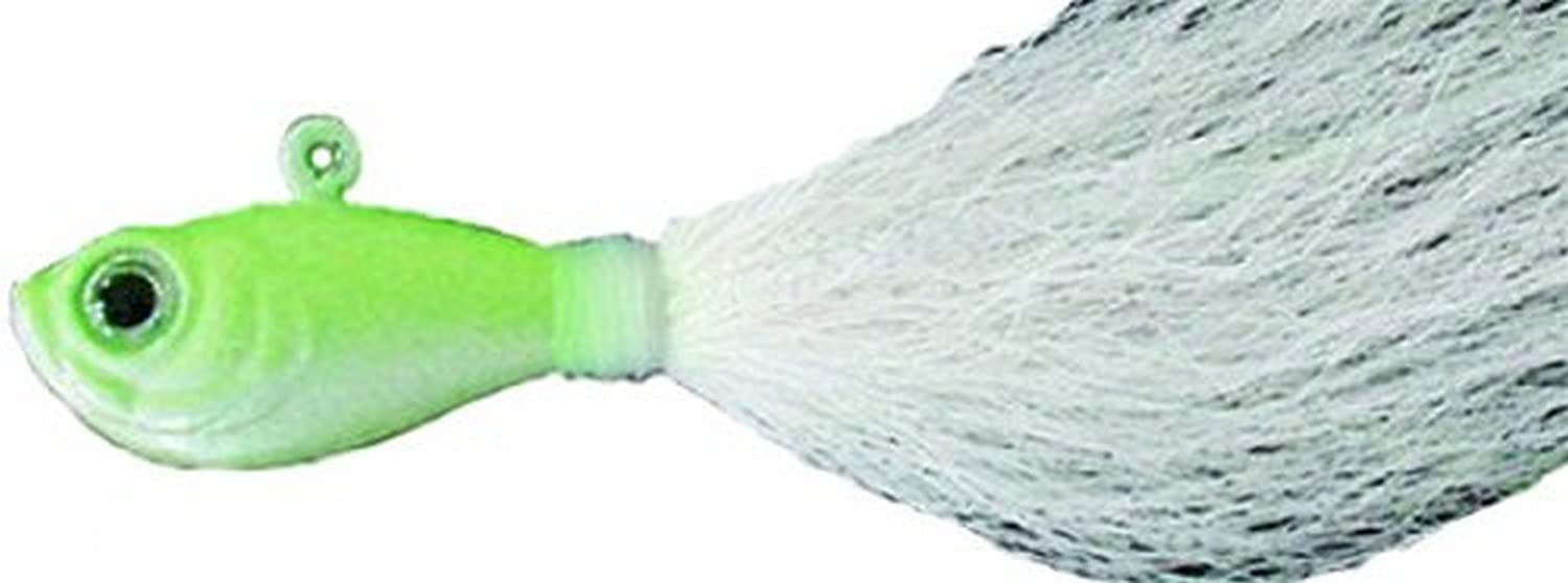 3 Gabarits Bucktail 4/0 Pêche En Mer - Leurres Souples Blancs Négatifs